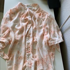 Ava and viv floral tie dye blouse